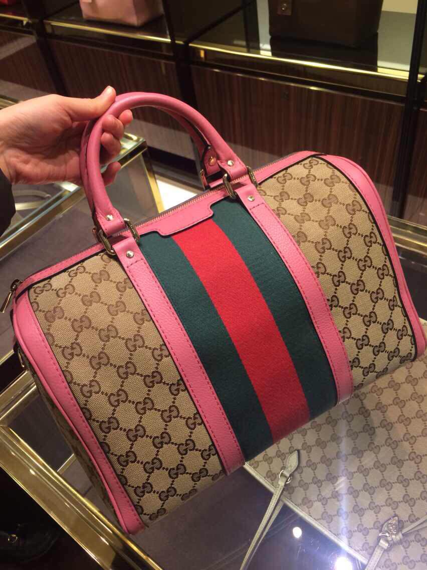 Gucci Vintage Web GG Canvas Boston Bag 247205 KH1QX 8969
